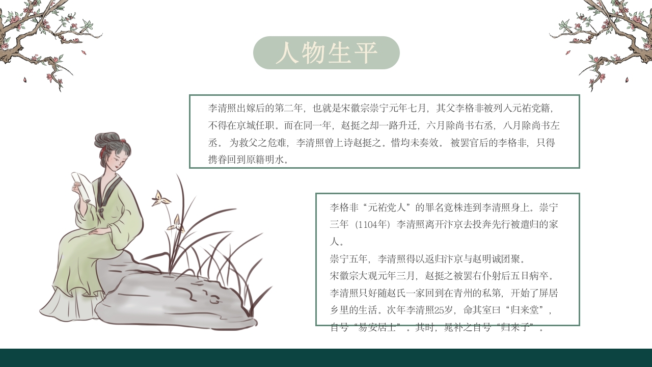 李清照人物介绍课件PPT课件·人教部编版7