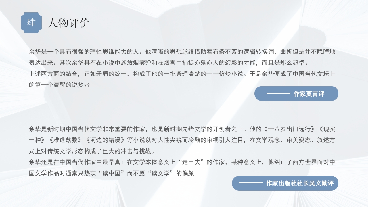 余华当代知名作家介绍PPT课件18