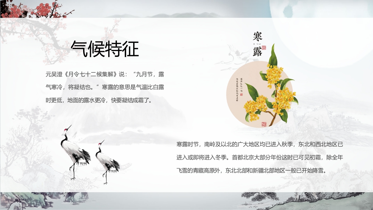 中国风二十四节气之寒露PPT课件8