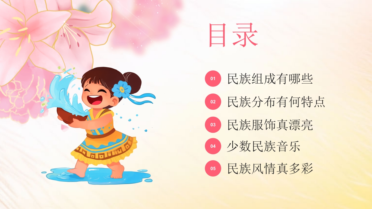 多彩的少数民族介绍PPT课件2