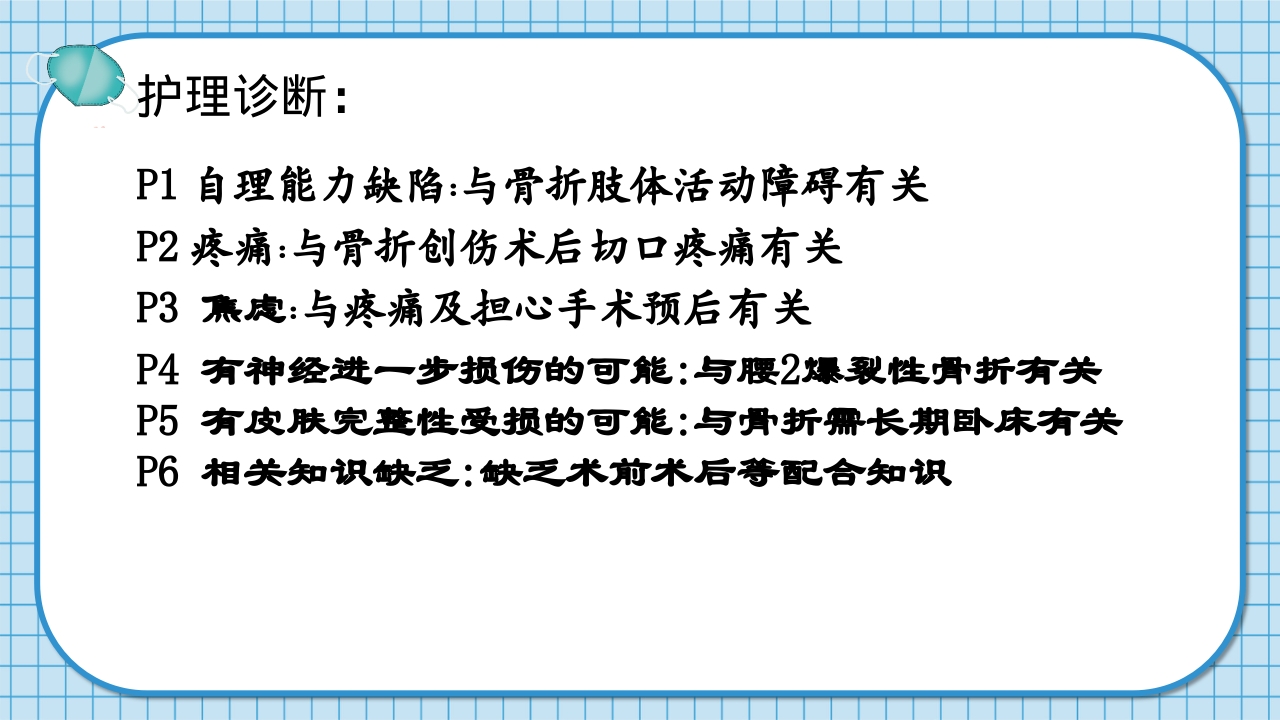 腰2椎体爆裂骨折并不全瘫痪护理查房PPT课件19