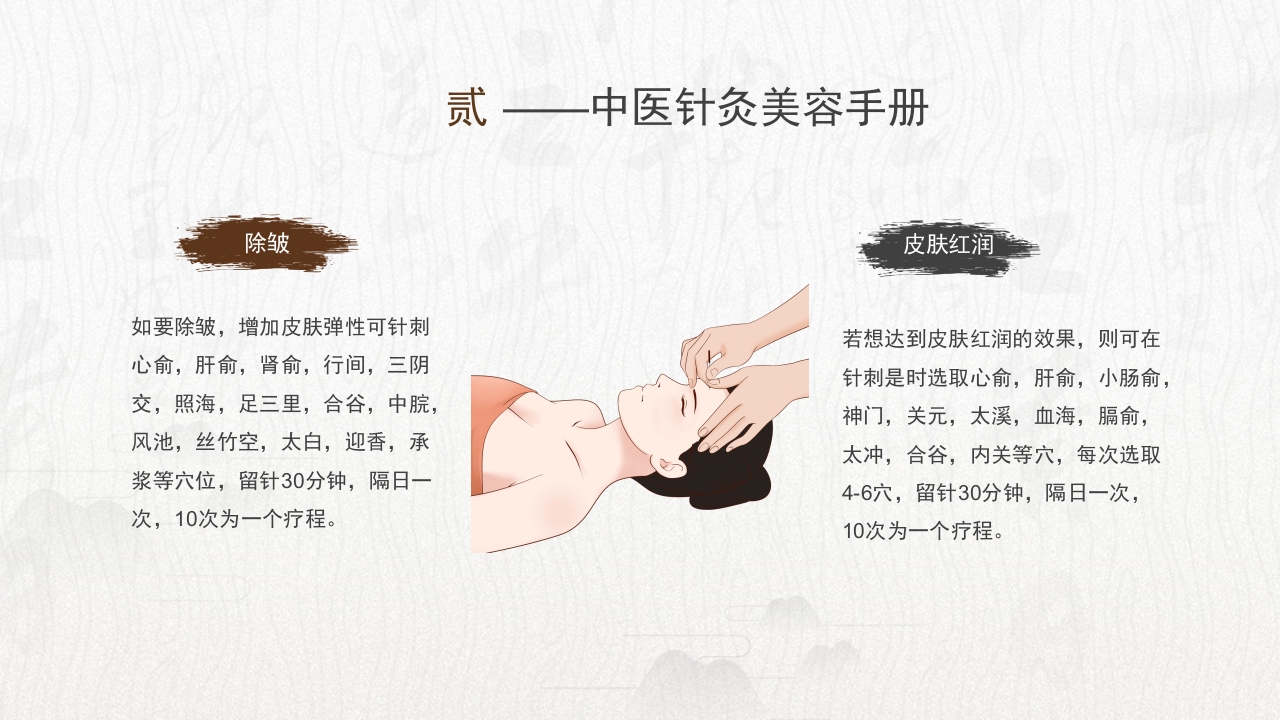 中医养生针灸美容主题PPT课件11