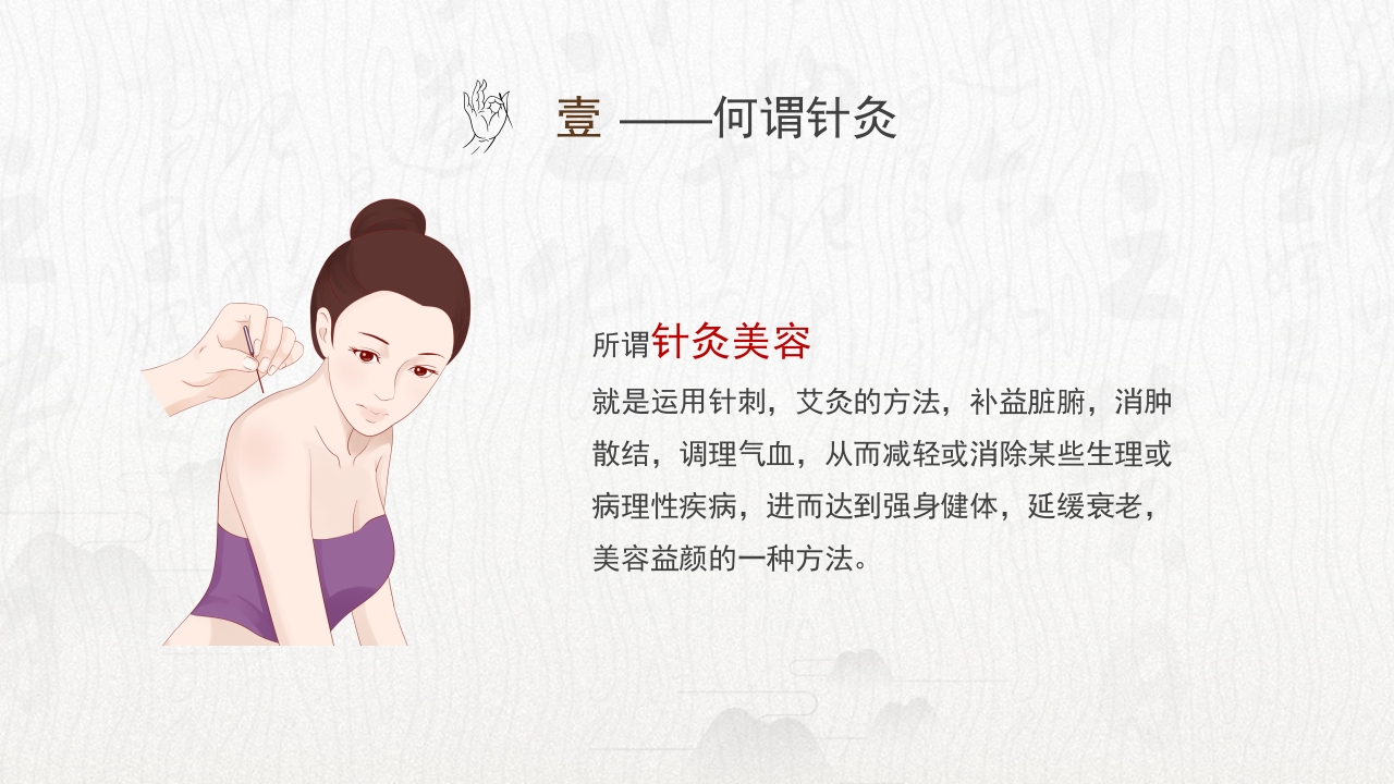 中医养生针灸美容主题PPT课件5