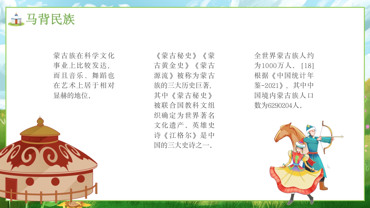 少数民族蒙古族文化介绍PPT课件6