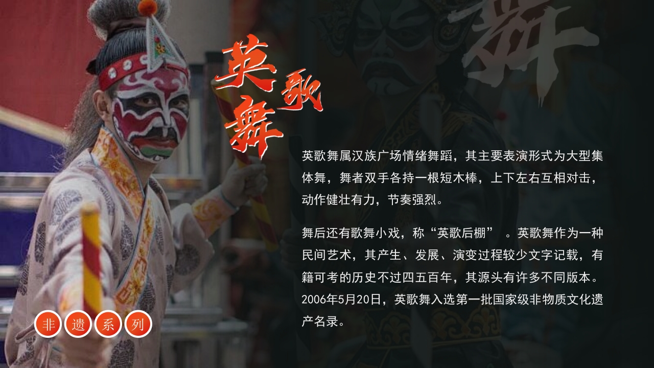 非遗文化英歌舞介绍PPT课件3