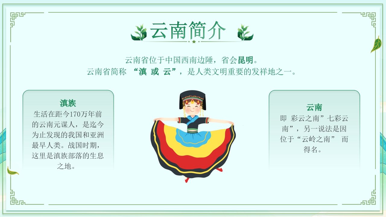梦幻之旅七彩云南旅游旅行宣传PPT课件4