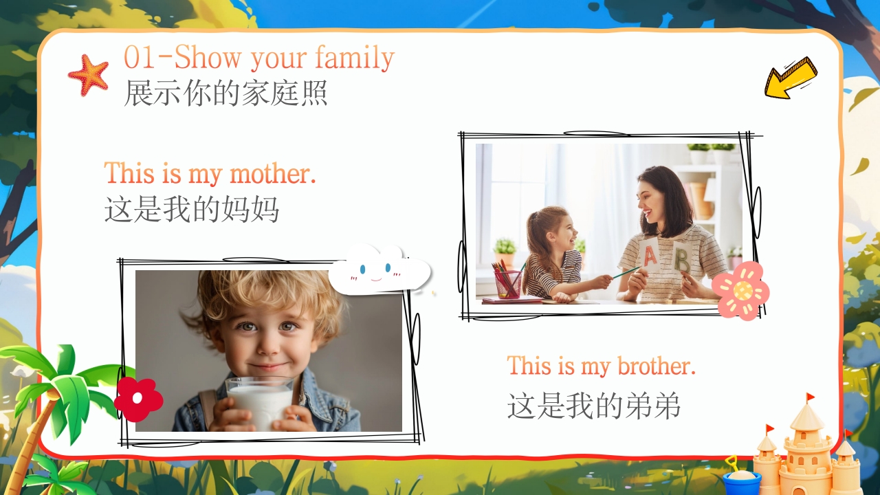 小学开学第一课我的家庭介绍PPT英语课件10