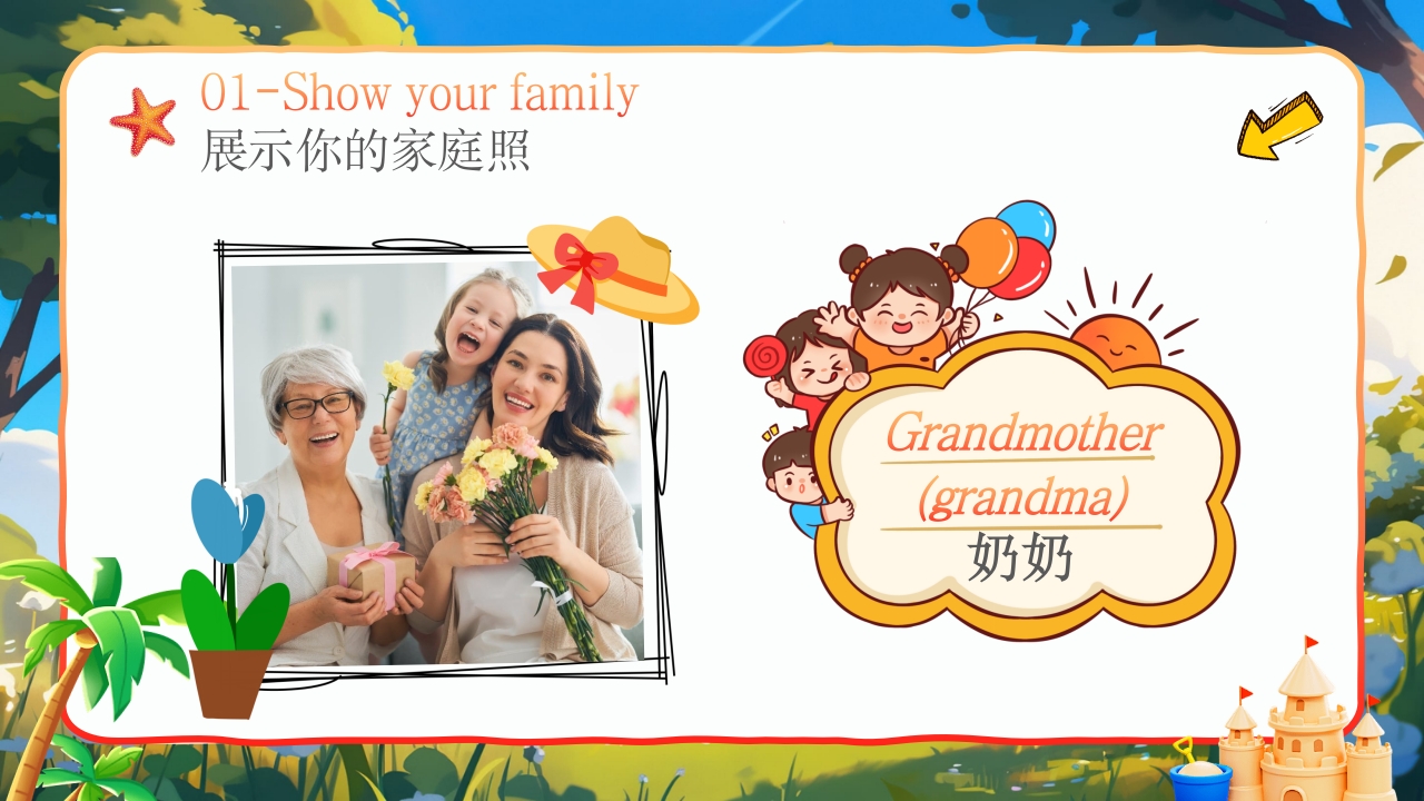 小学开学第一课我的家庭介绍PPT英语课件8