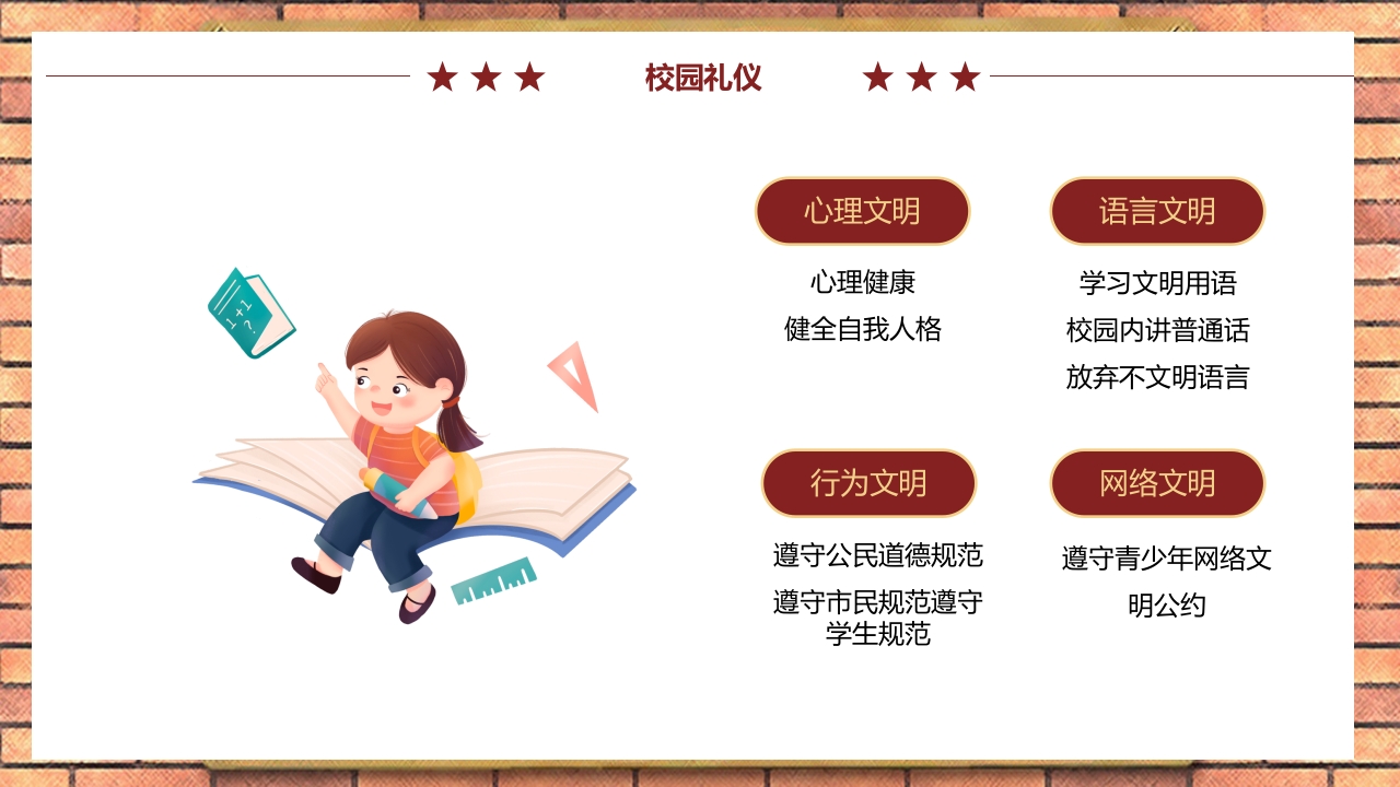 中小学生文明礼仪伴我行PPT课件15