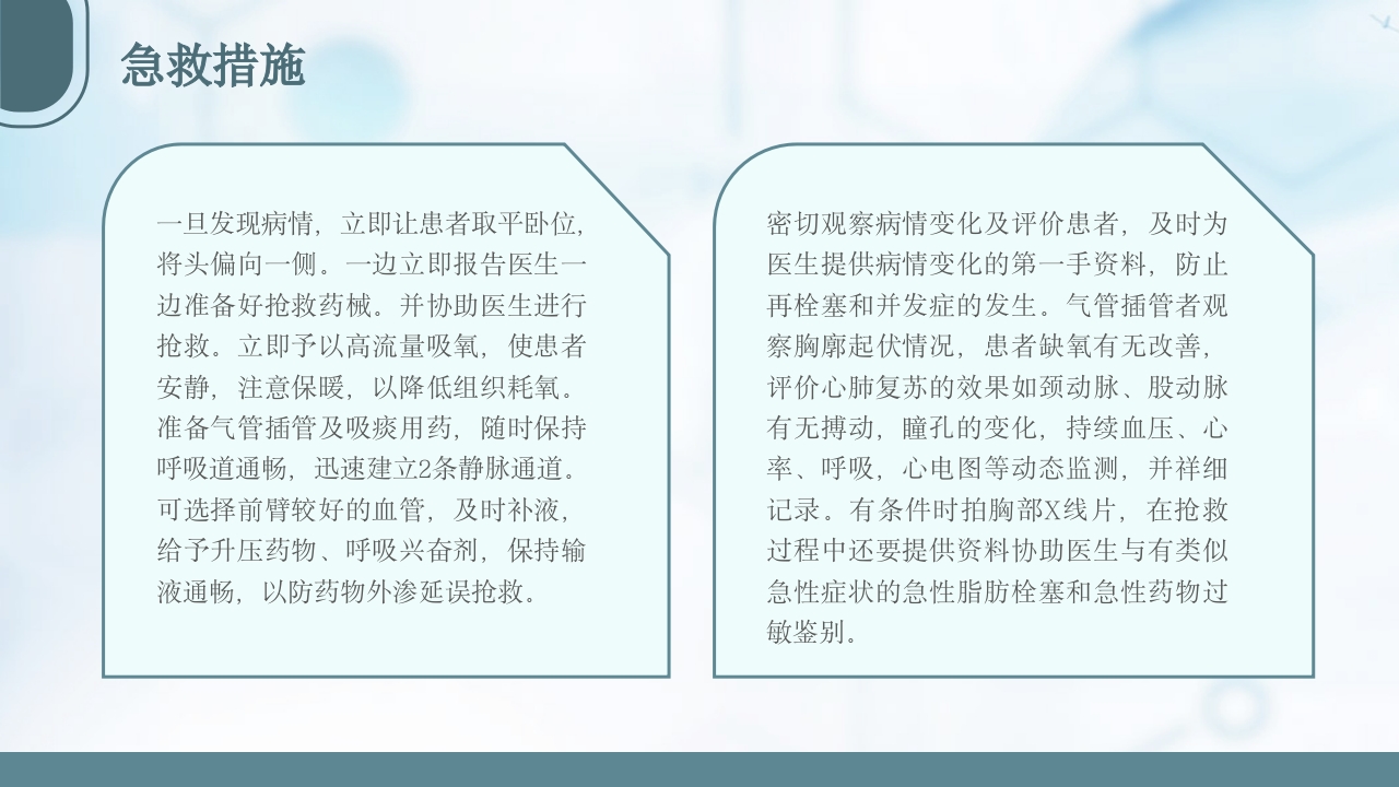 急性肺栓塞抢救流程PPT课件19