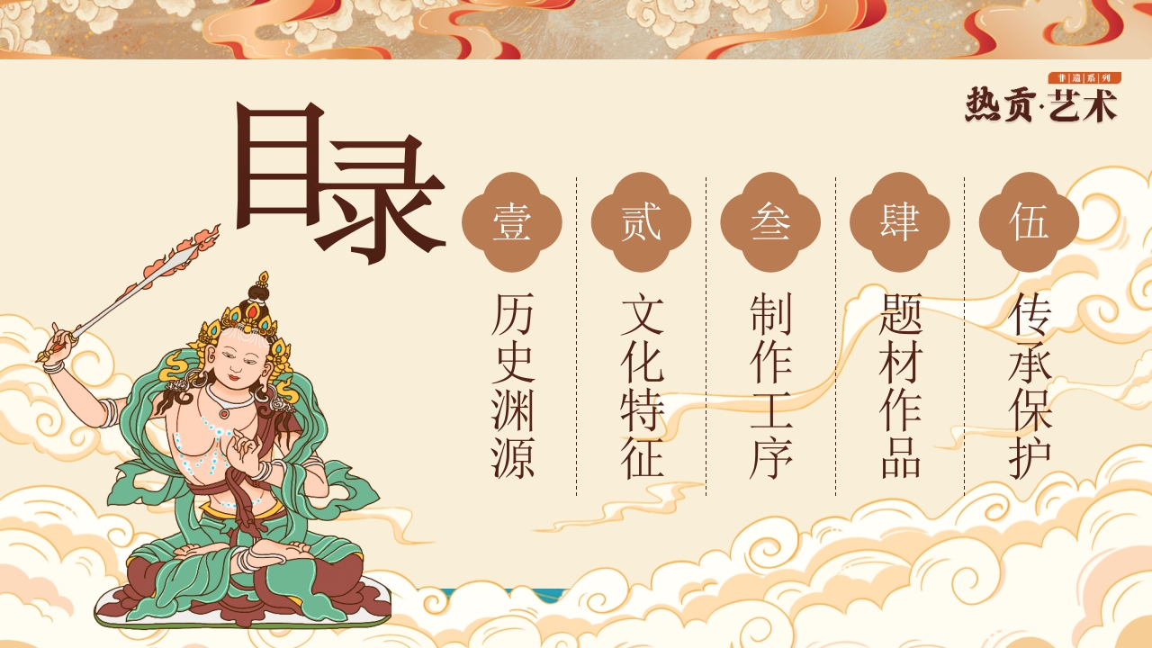 传统非遗文化热贡艺术介绍PPT课件2