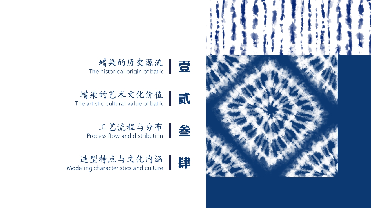 蓝色少数民族蜡染答辩PPT2