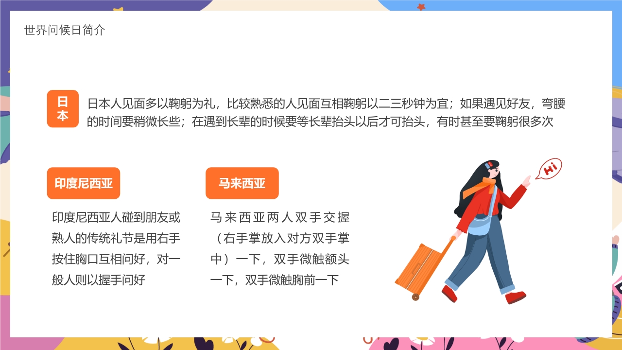 世界问候日主题班会PPT课件8