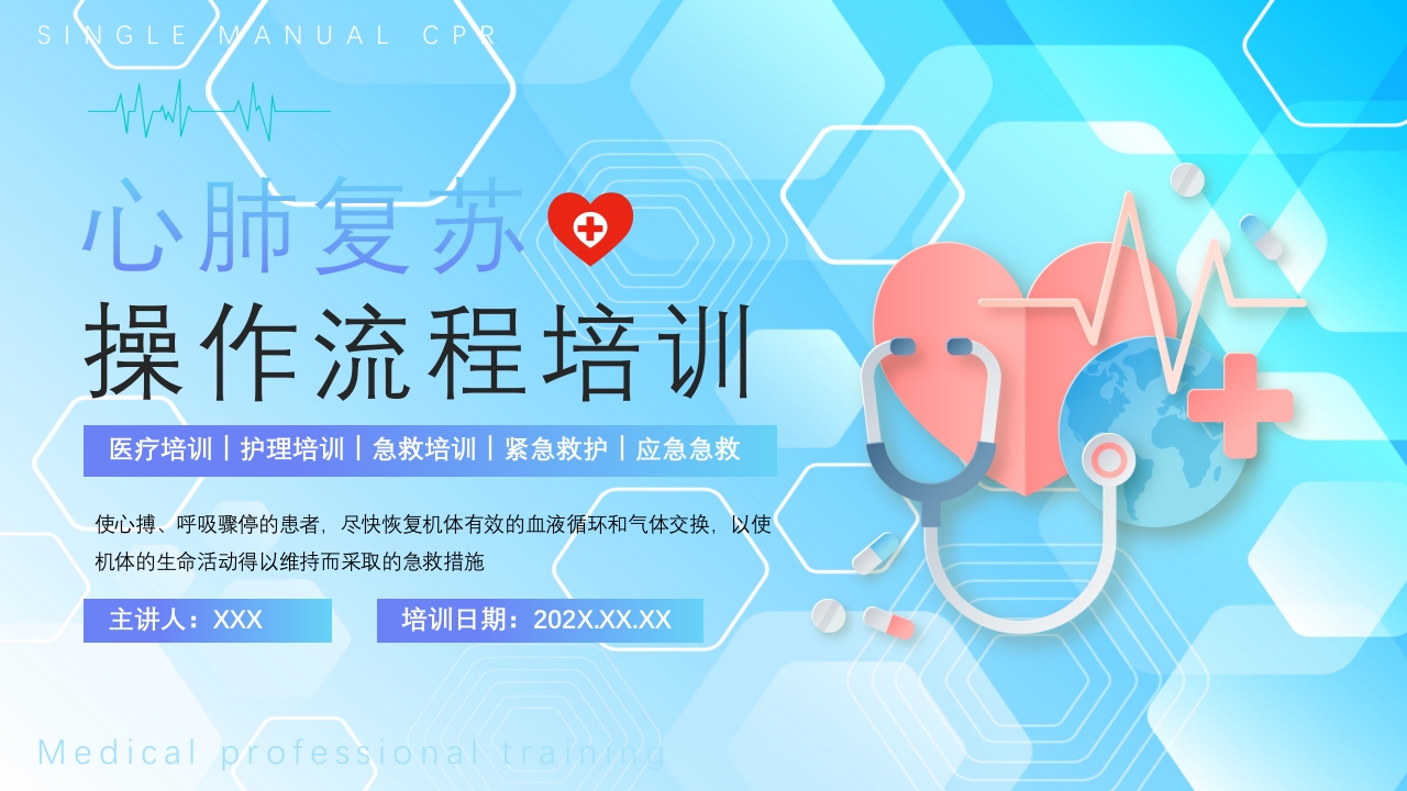 心肺复苏操作流程培训PPT课件1