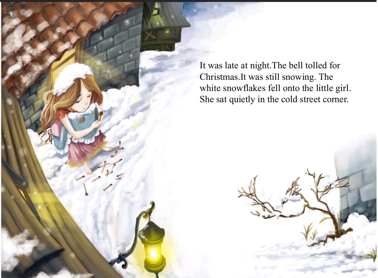 《卖火柴的小女孩·The Little Match Girl》英语绘本PPT课件14