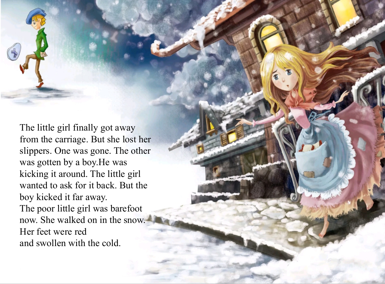 《卖火柴的小女孩·The Little Match Girl》英语绘本PPT课件5