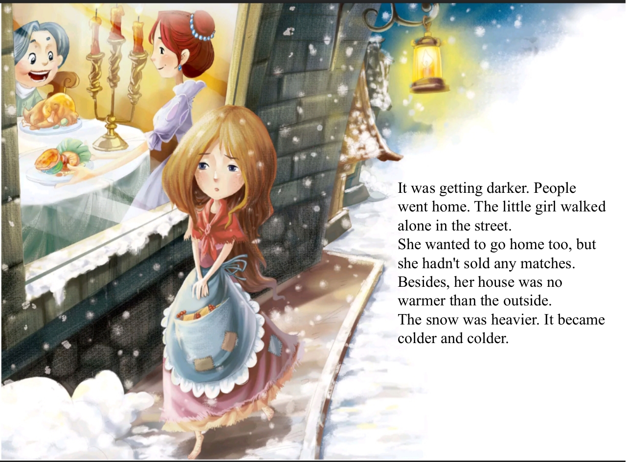 《卖火柴的小女孩·The Little Match Girl》英语绘本PPT课件6