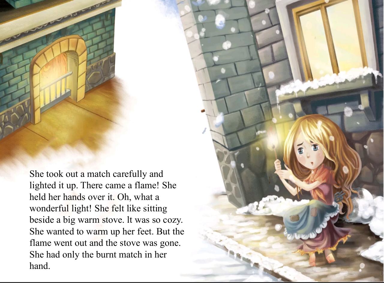 《卖火柴的小女孩·The Little Match Girl》英语绘本PPT课件8