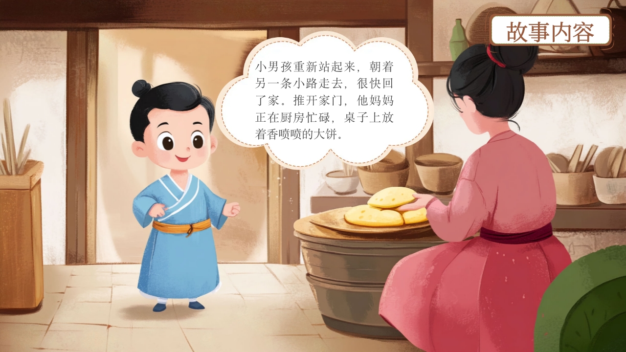 《画饼充饥》儿童成语寓言故事PPT课件10