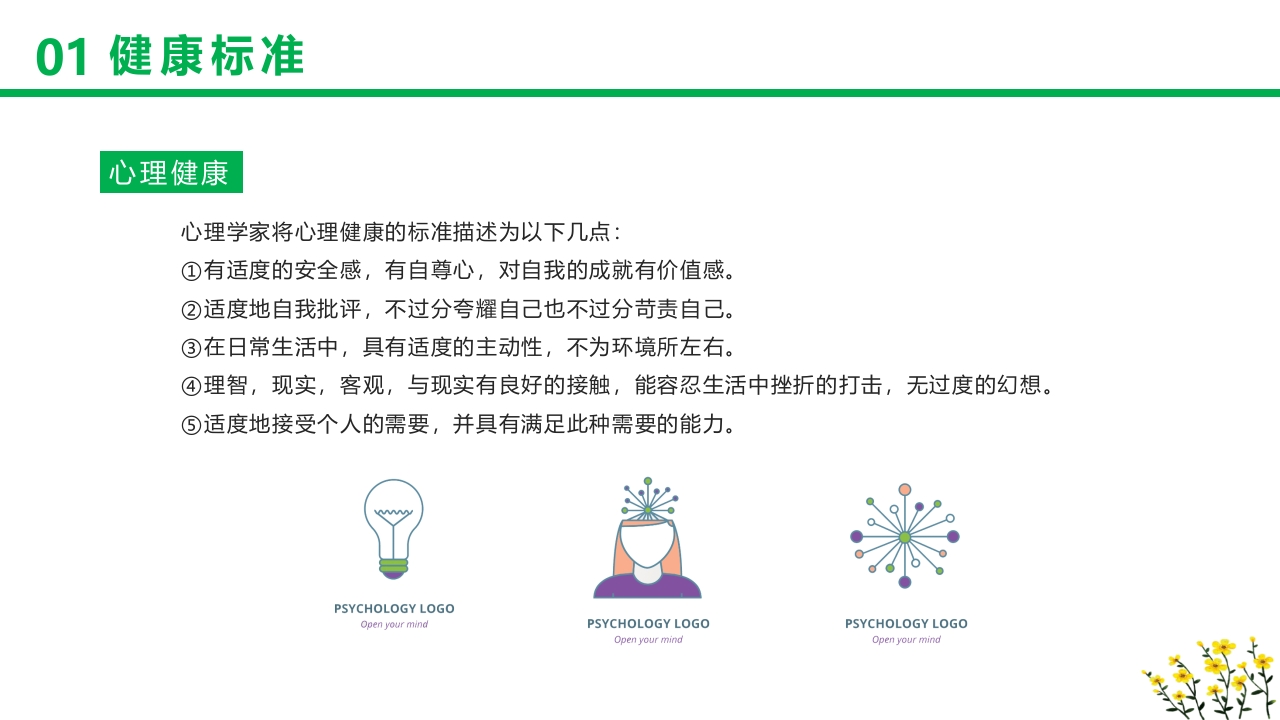 卡通风格的心理健康知识讲座PPT课件8