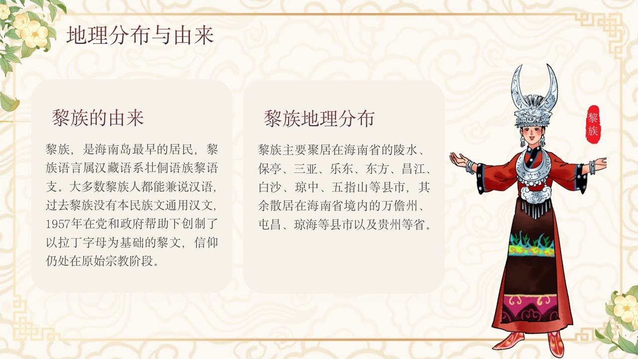 少数民族黎族民俗文化科普介绍PPT课件4