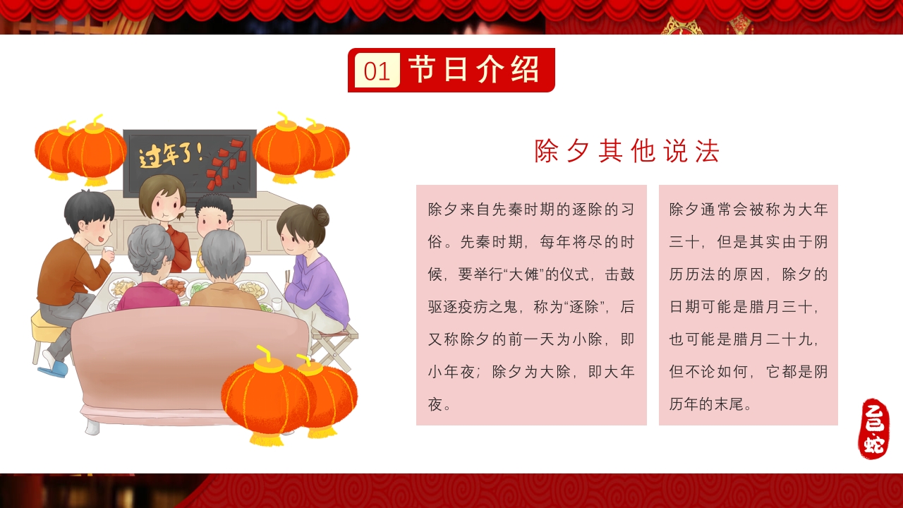 蛇年除夕传统文化介绍PPT课件5