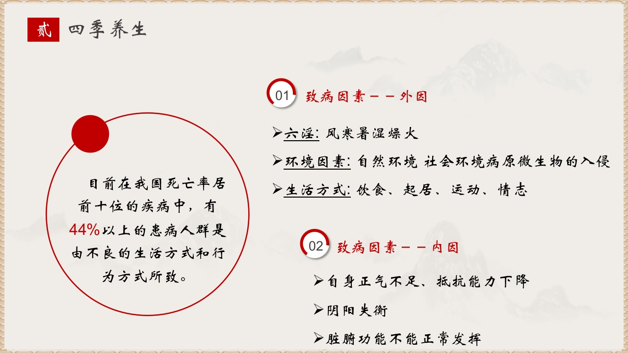 水墨中国风中医养生PPT课件9