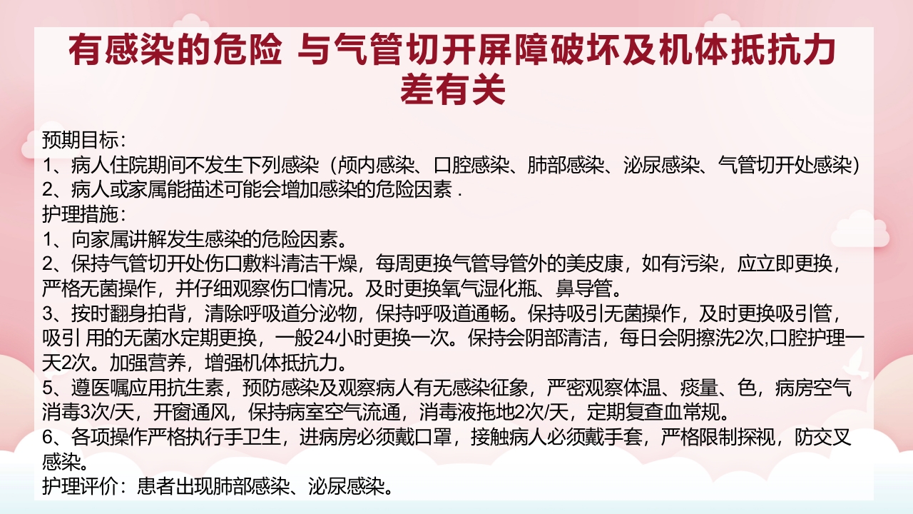 脑出血病人气管切开合并耐药菌感染的护理PPT课件21