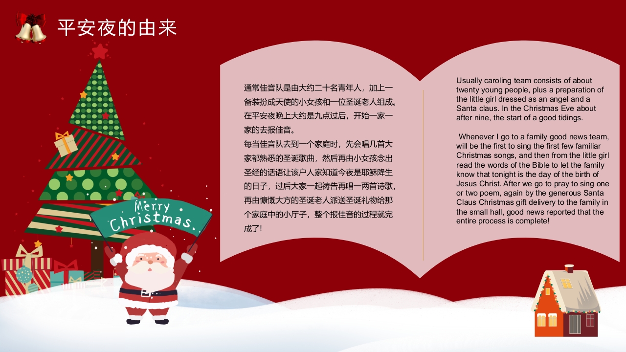 圣诞节英文介绍主题PPT课件12