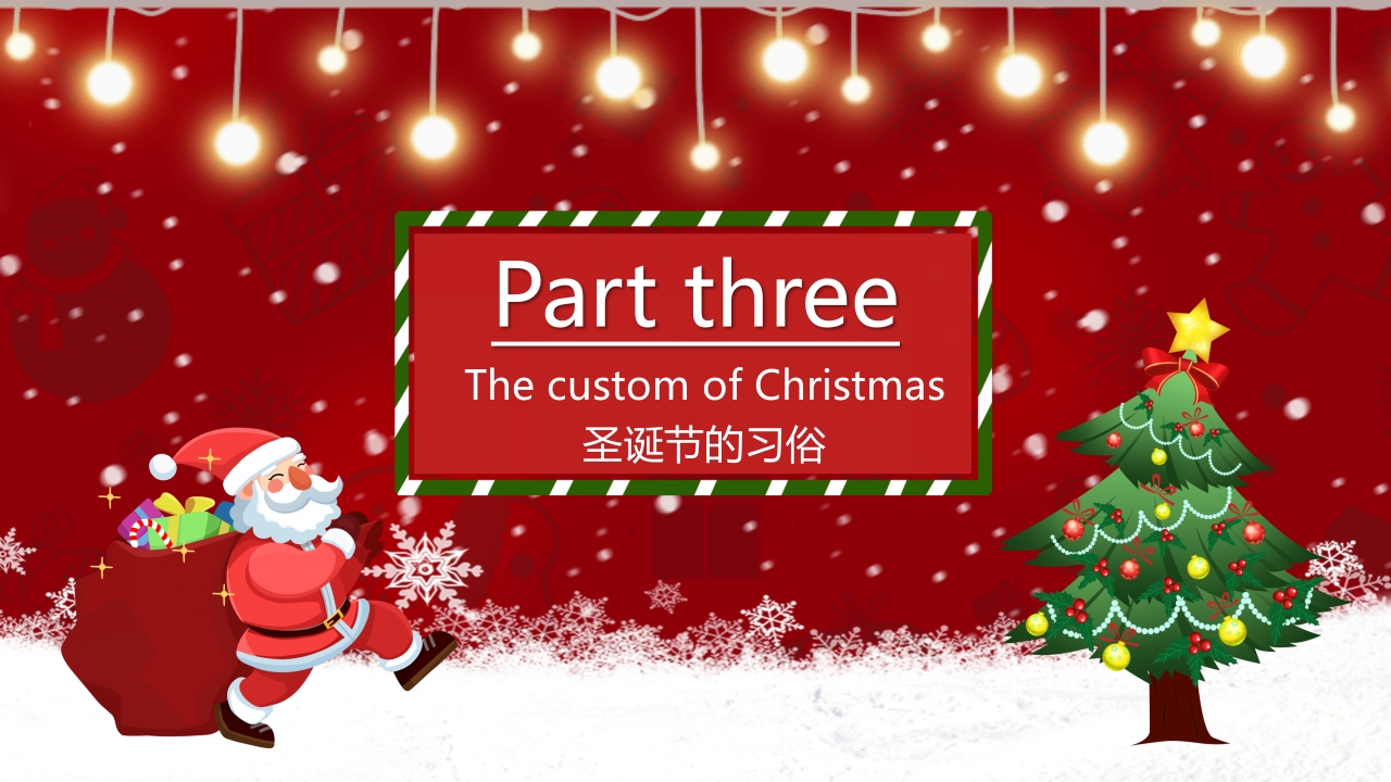 圣诞节英文介绍主题PPT课件13