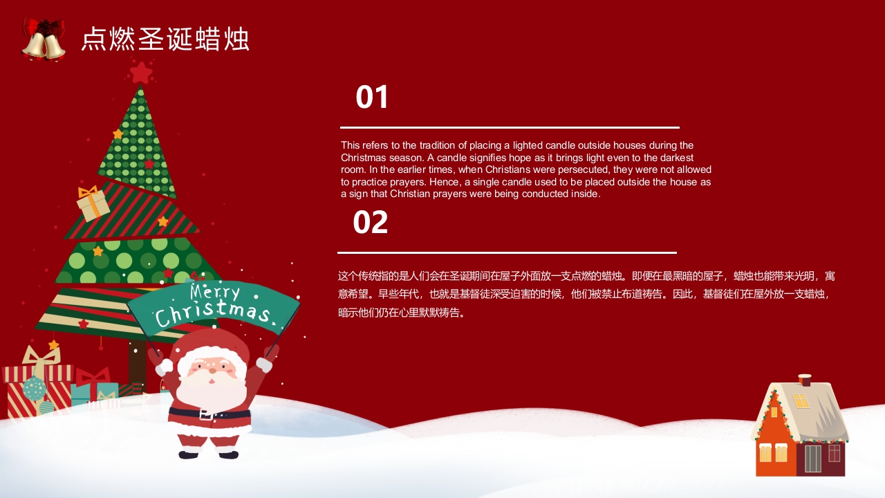 圣诞节英文介绍主题PPT课件16
