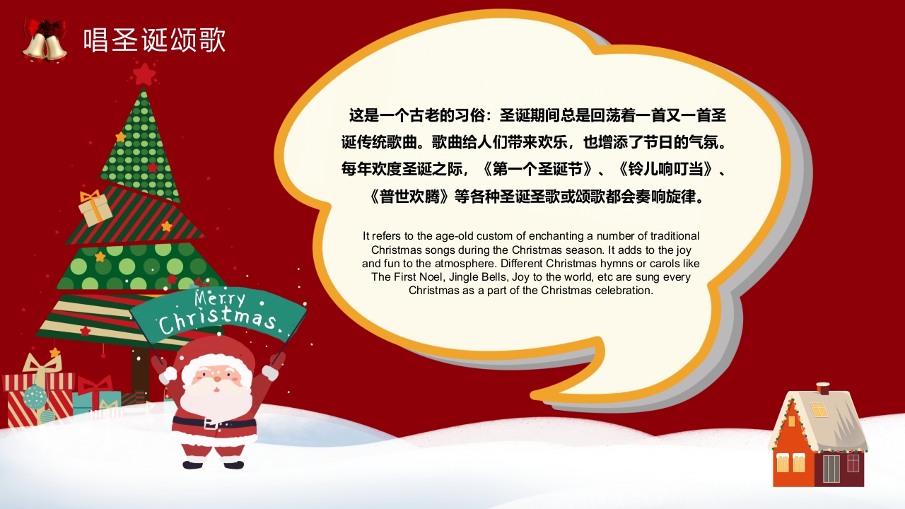 圣诞节英文介绍主题PPT课件18