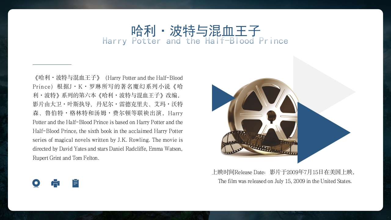 哈利波特英语电影英文介绍PPT课件12