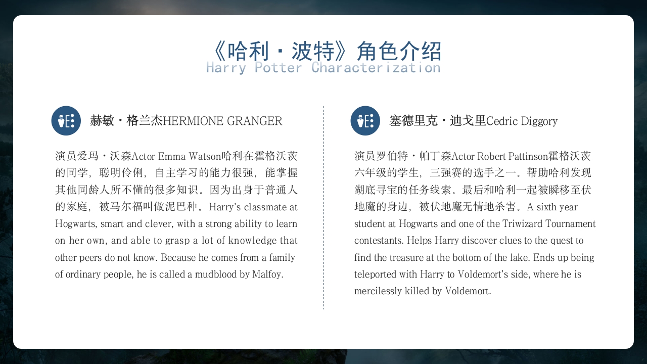 哈利波特英语电影英文介绍PPT课件21