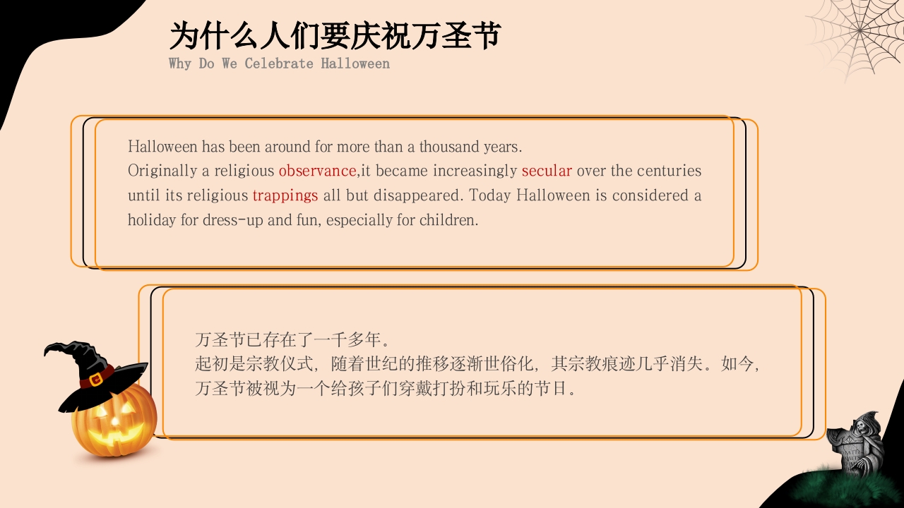万圣节英语PPT课件7