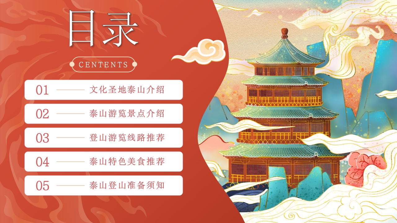 泰山旅行旅游路线攻略介绍PPT课件2