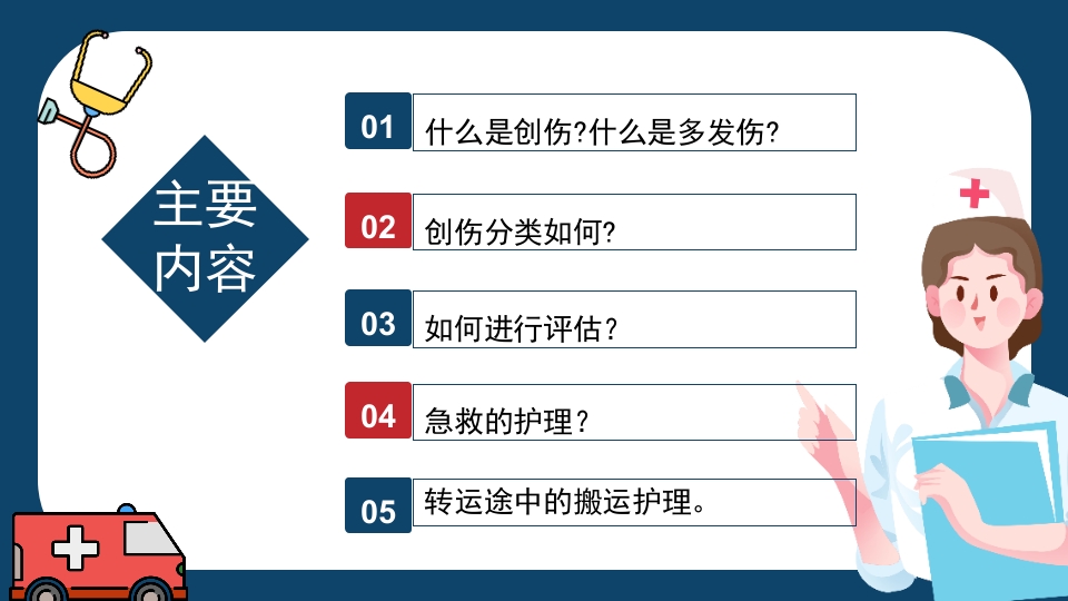 多发伤患者的评估及搬运PPT课件2