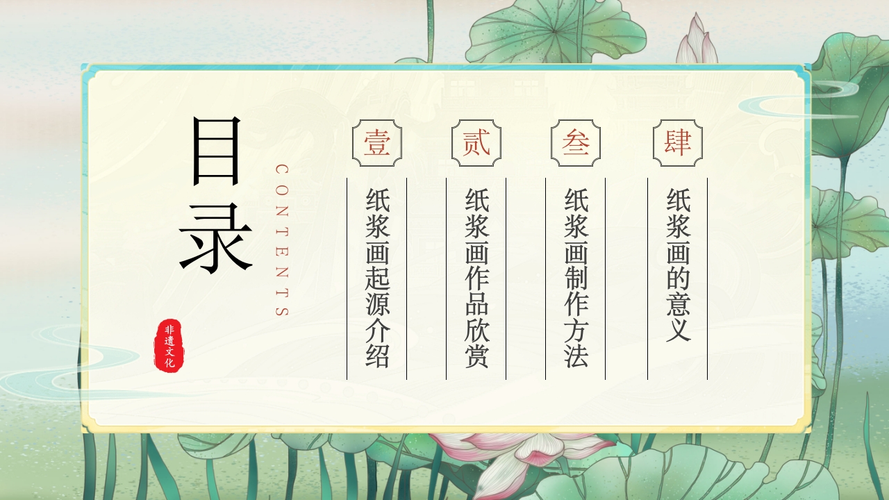 非物质文化遗产纸浆画知识文化教育教学PPT课件2