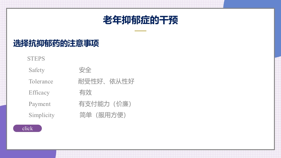 老年抑郁症患者评估与干预PPT课件34