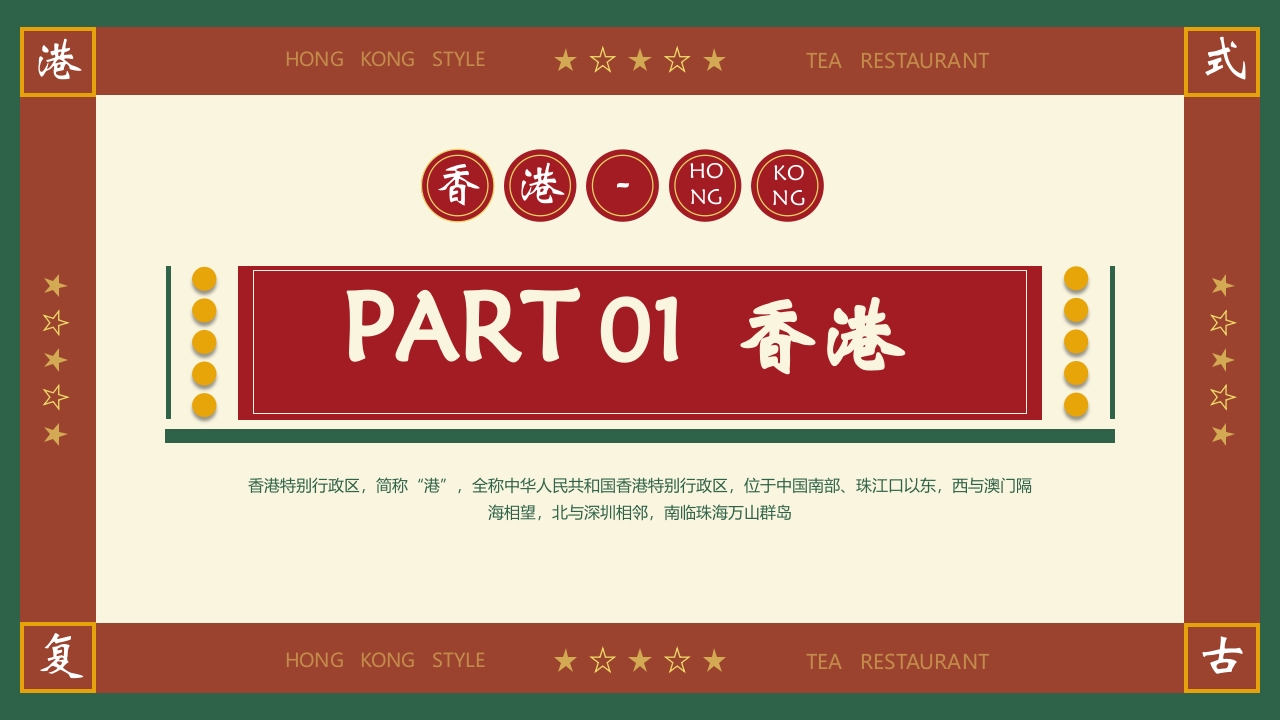 《专属你的港式记忆》香港城市介绍PPT课件3