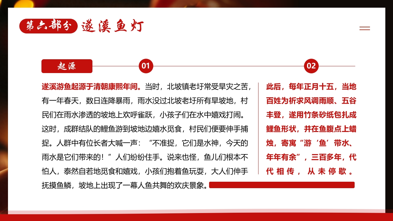 中国非遗文化鱼灯介绍PPT课件28