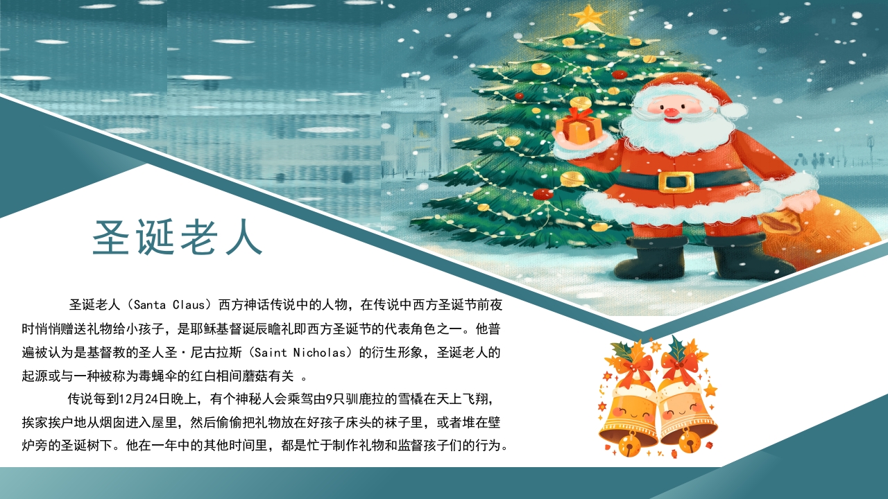 圣诞节圣诞老人传说PPT课件2