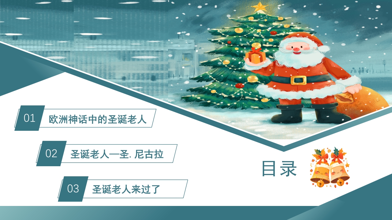 圣诞节圣诞老人传说PPT课件3