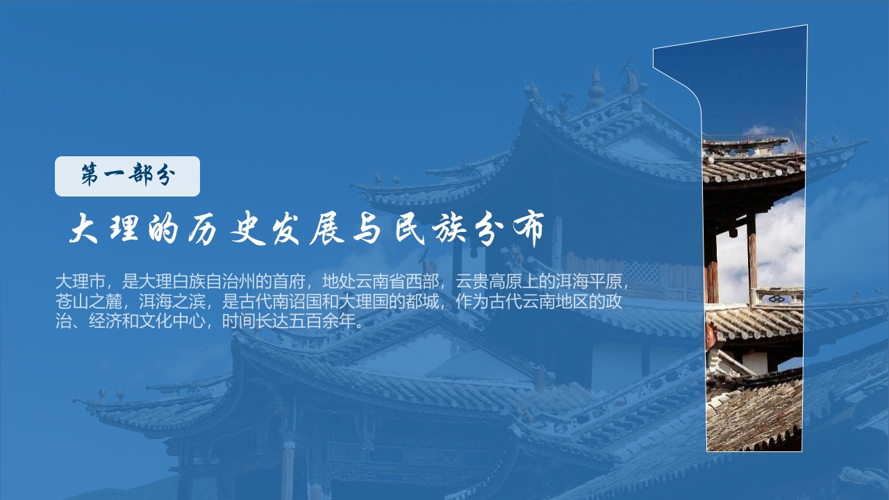 云南大理城市旅游宣传PPT课件3