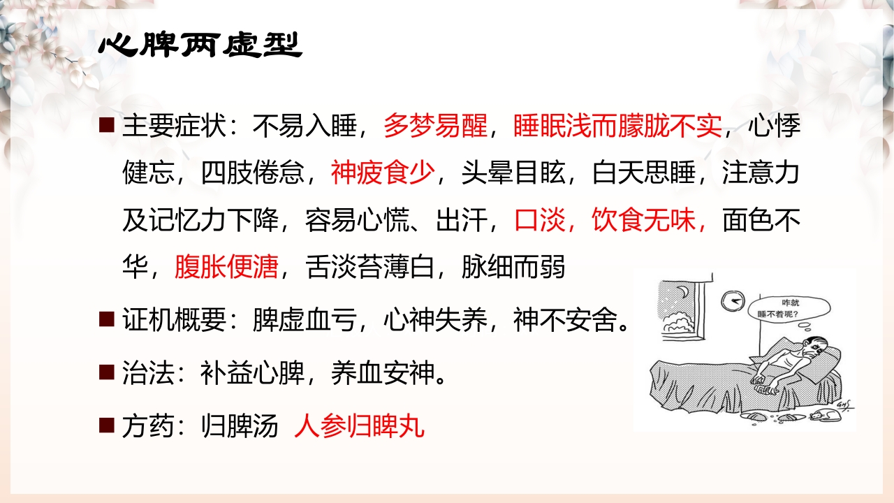 不寐的中医辨证治疗ppt课件34