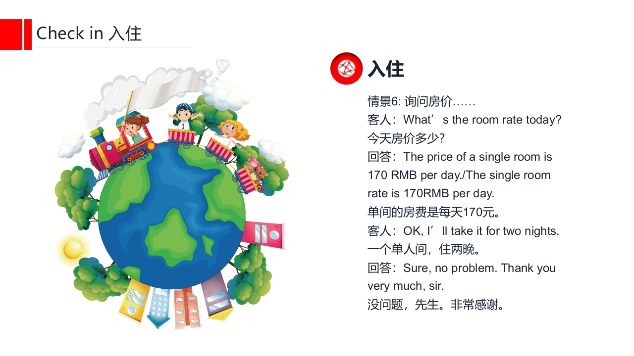 酒店基础英语培训PPT课件21
