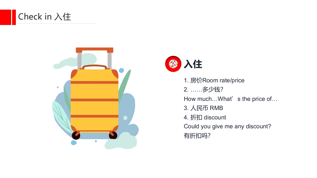 酒店基础英语培训PPT课件23