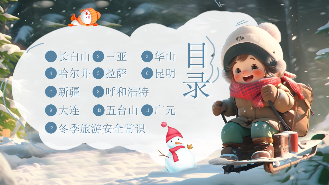冬季旅游11个推荐地PPT课件2