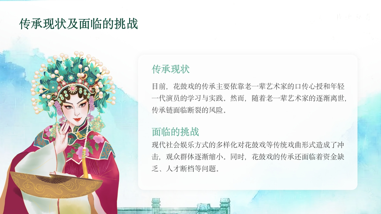 《花鼓戏》中国传统非遗文化PPT课件16