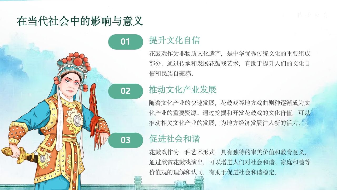 《花鼓戏》中国传统非遗文化PPT课件22